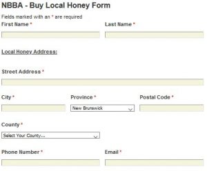 NBBA - Buy Local Honey Form